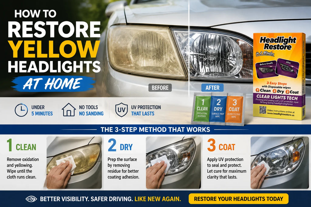 How to Restore Yellow Headlights at Home — Step-by-Step Guide