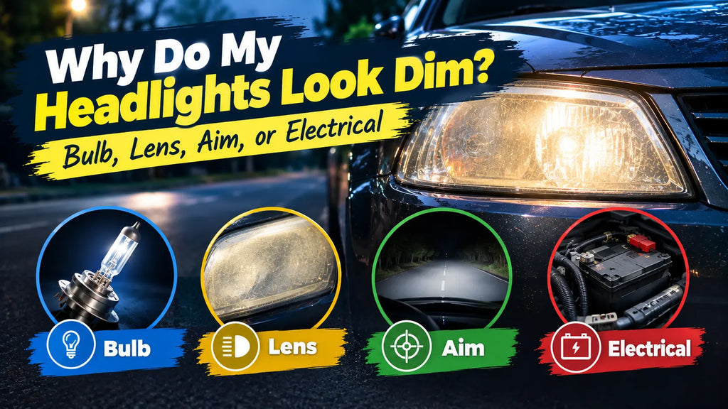 Why Headlights Look Dim: Bulb, Lens, Aim or Electrical
