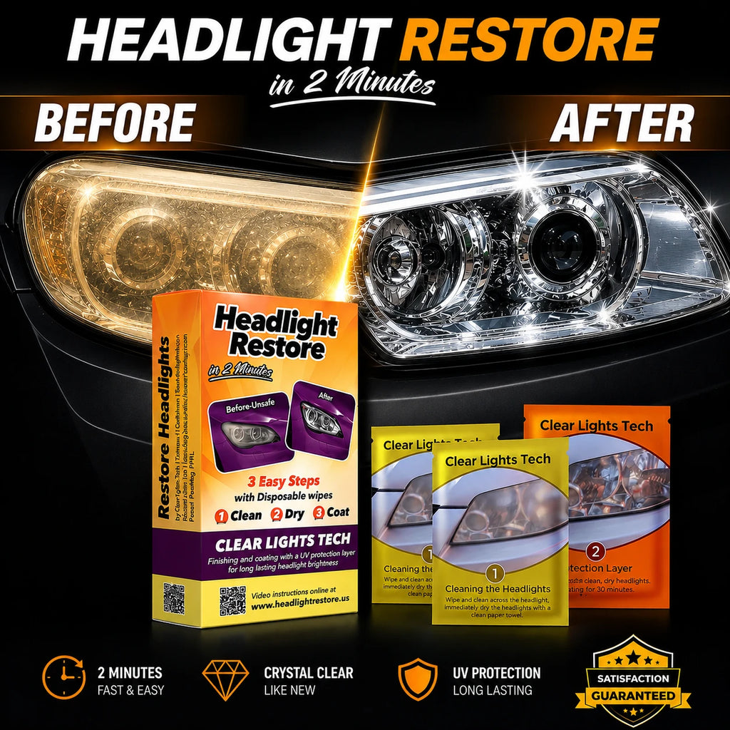 Headlight Restoration Kit - before and after
