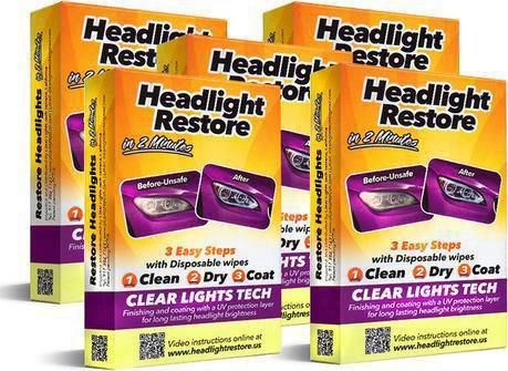 5 x Headlights Lens Renew Restoration Kits - 65% OFF