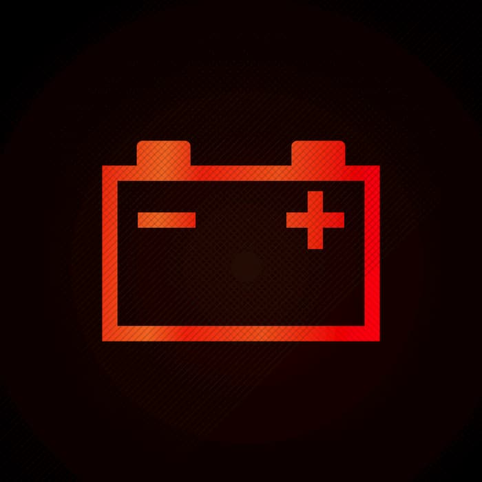 Car dashboard Battery charge warning symbols mean