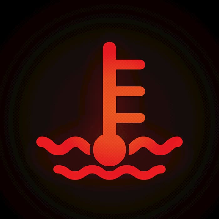 Car dashboard Engine temperature warning symbols mean