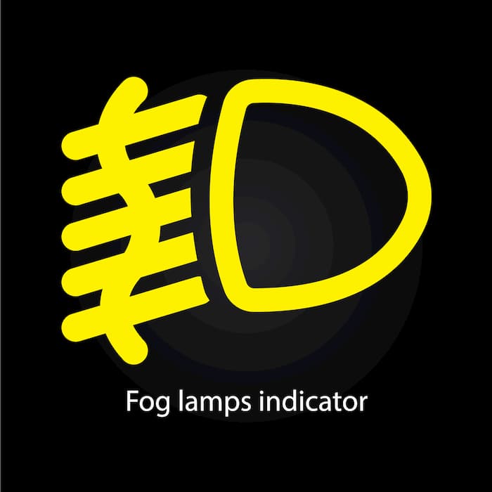 Car dashboard Fog lamp indicator symbols mean