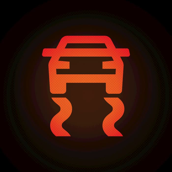 Car dashboard Traction control light symbols mean