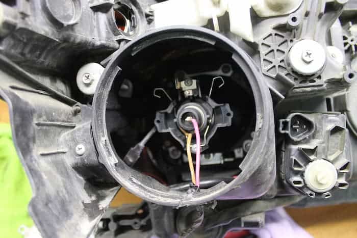 Remove the Headlight wiring connector