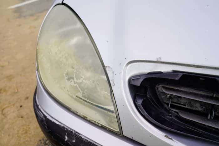 Does oxidation happen inside or outside the headlights
