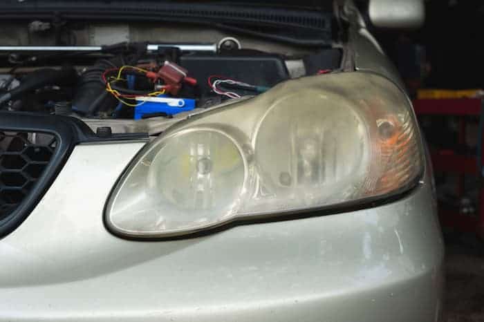 What makes headlights cloudy