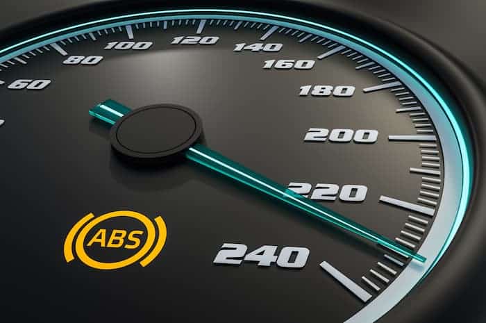 ABS (anti lock braking system) warning light