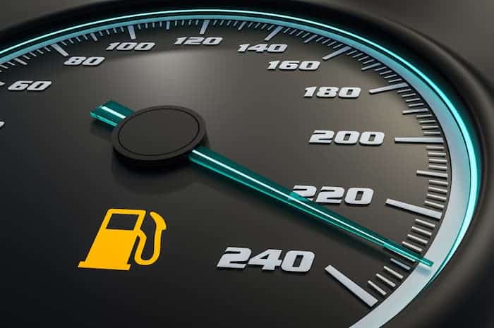 Low-fuel warning car light dashboard symbol 