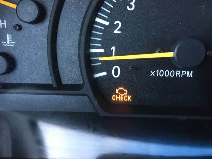 Why the check engine light turns on